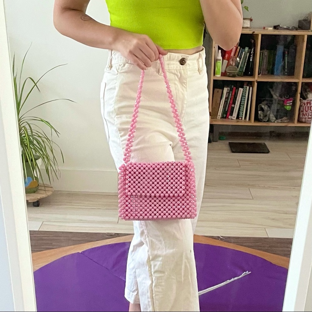 Beaded Pink Handbag 90s y2k